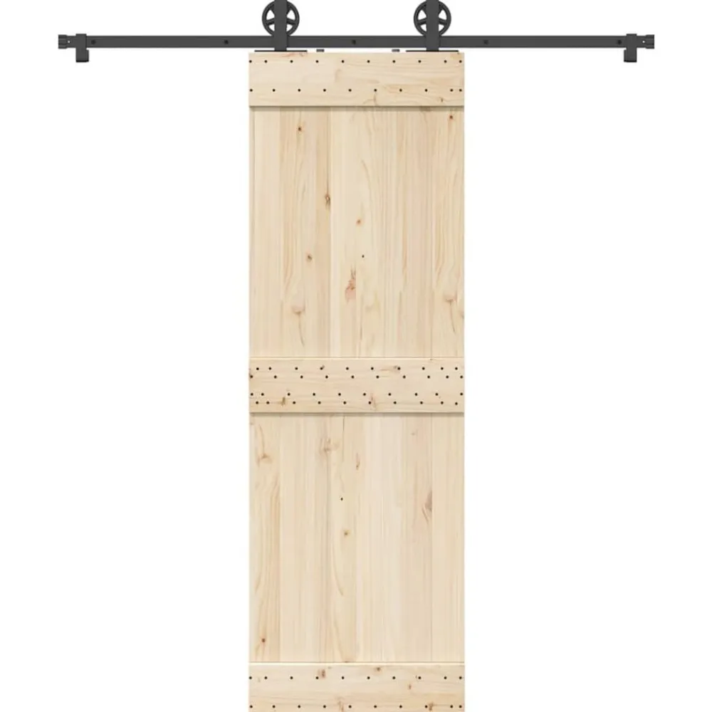 vidaXL Kit de herrajes para puertas correderas acero negro 183 cm Best