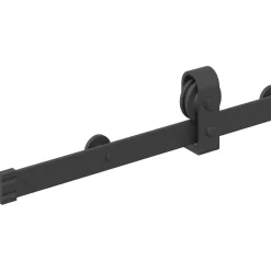 vidaXL Kit de herrajes para puertas correderas acero negro 183 cm Hot
