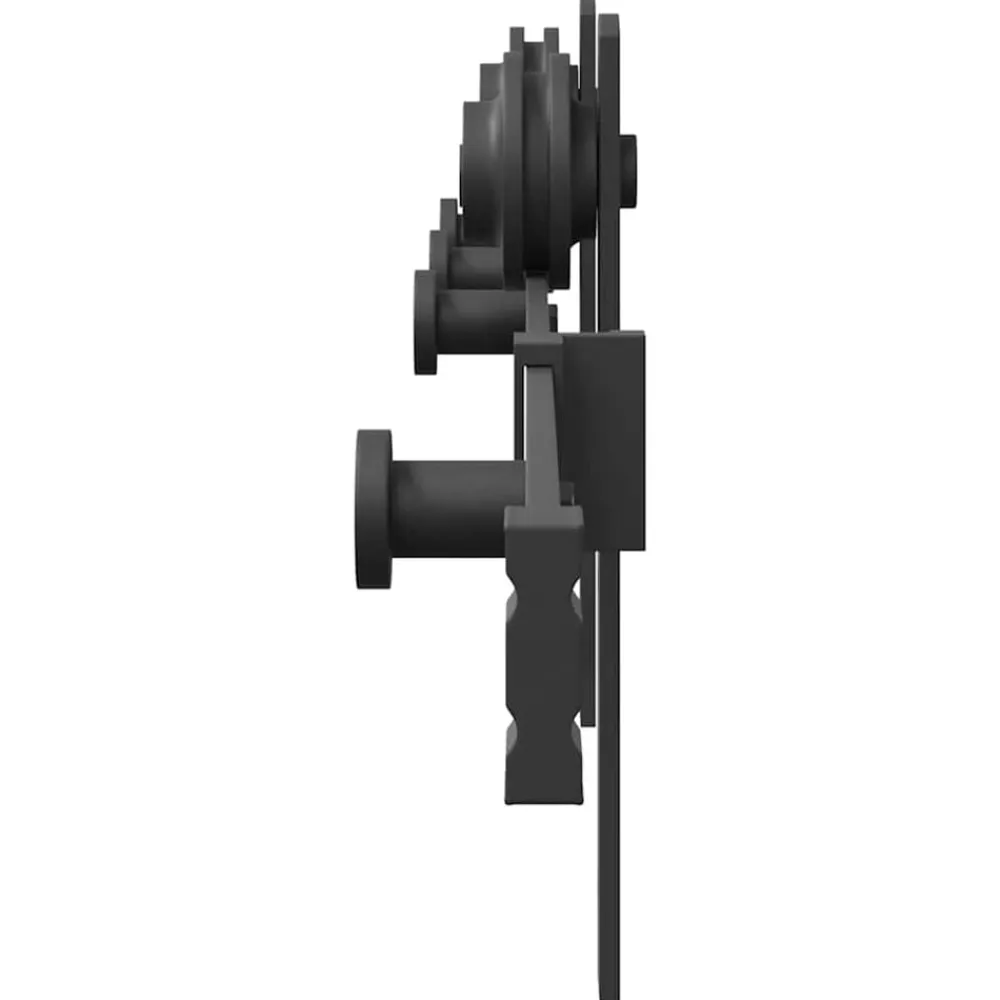 vidaXL Materiales De Construcción-Kit de herrajes para puertas correderas acero negro 183 cm