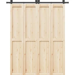 vidaXL Materiales De Construcción-Kit de herrajes para puertas correderas acero negro 183 cm