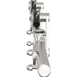 vidaXL Kit de herrajes para puerta corredera 183 cm acero plateado Discount