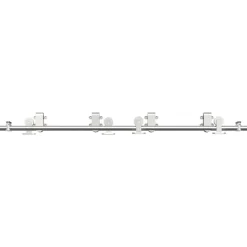 vidaXL Kit de herrajes para puerta corredera 183 cm acero plateado Hot