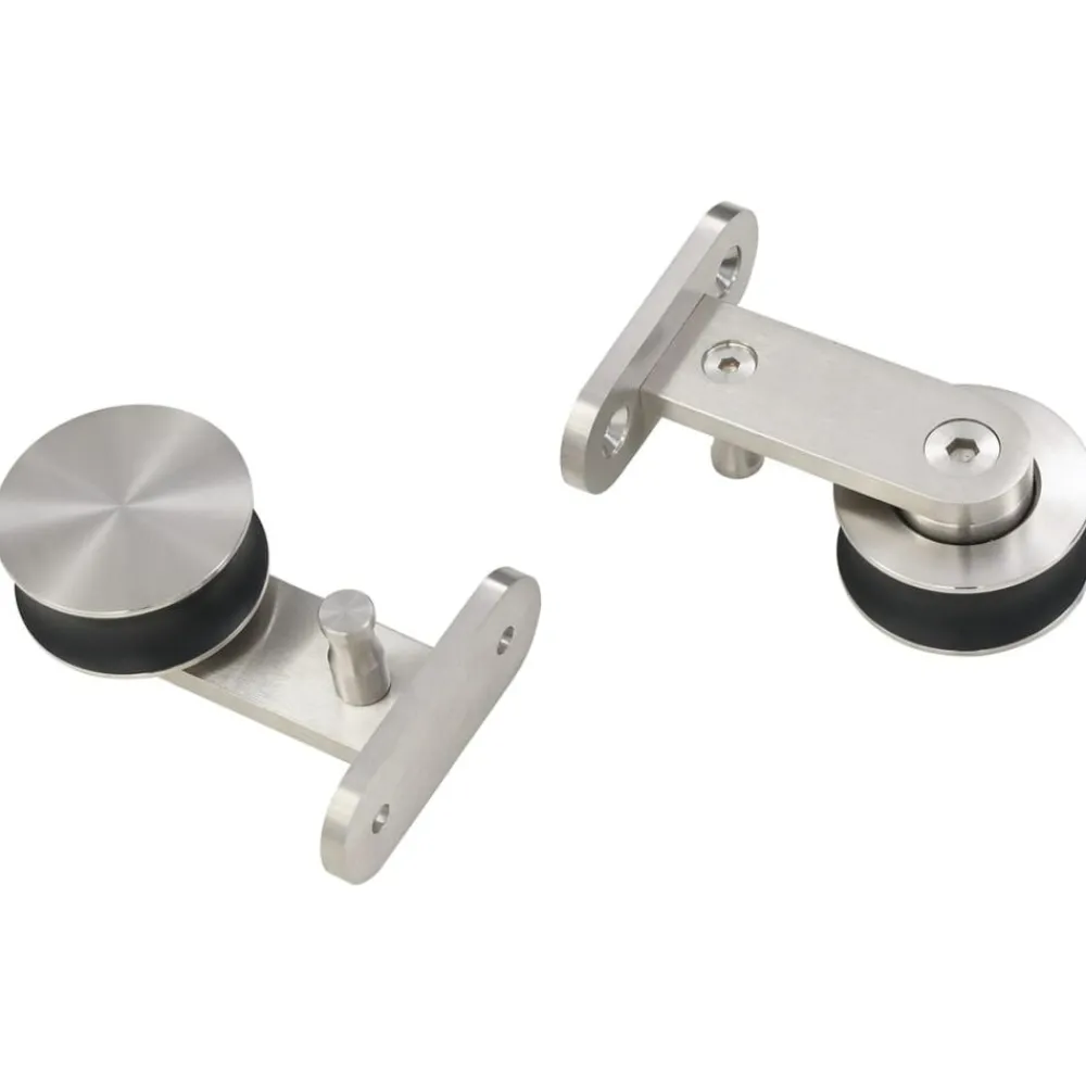 vidaXL Materiales De Construcción-Kit de herrajes para puerta corredera 183 cm acero plateado