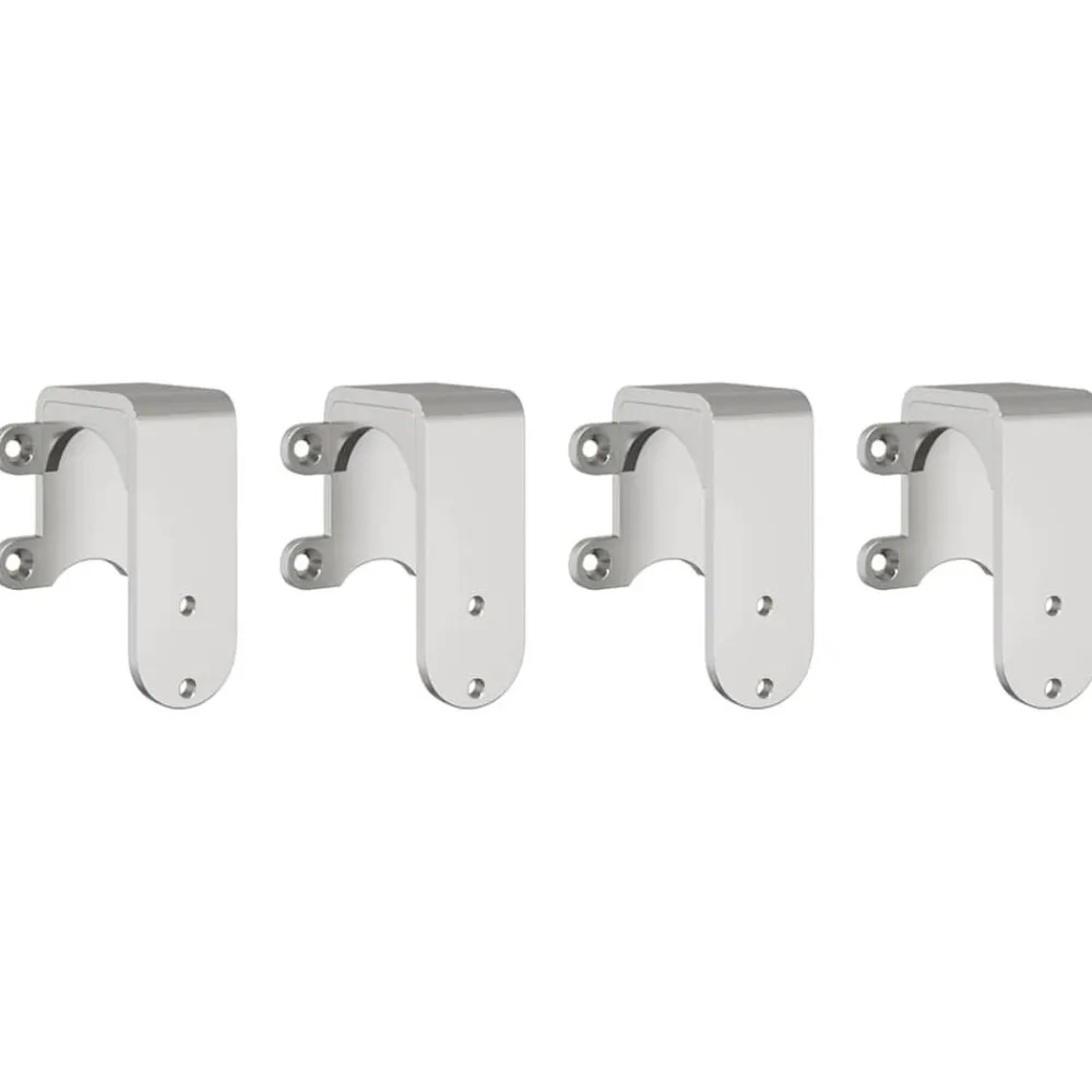 vidaXL Materiales De Construcción-Kit de herrajes para puerta corredera 200 cm acero plateado
