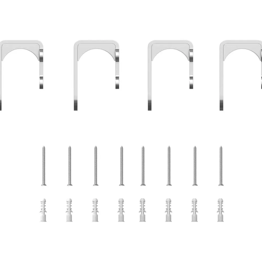 vidaXL Materiales De Construcción-Kit de herrajes para puerta corredera 200 cm acero plateado