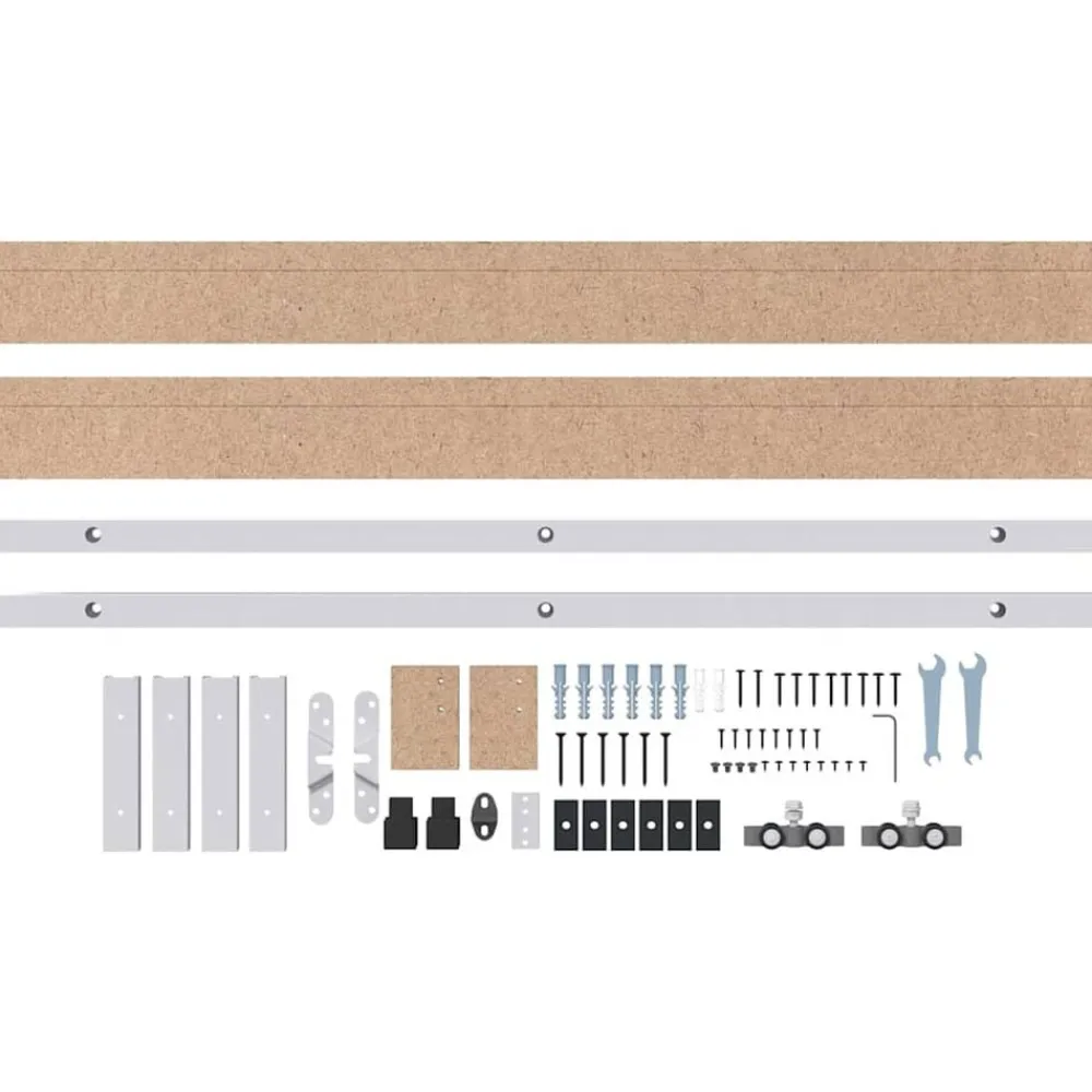 vidaXL Kit de herrajes para puertas correderas aleación de aluminio