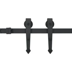 vidaXL Materiales De Construcción-Kit de herrajes para puertas correderas acero 183 cm