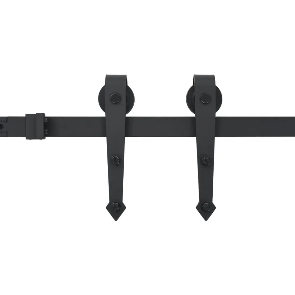 vidaXL Materiales De Construcción-Kit de herrajes para puertas correderas acero 183 cm