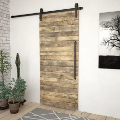 vidaXL Materiales De Construcción-Kit de herrajes para puertas correderas acero 183 cm