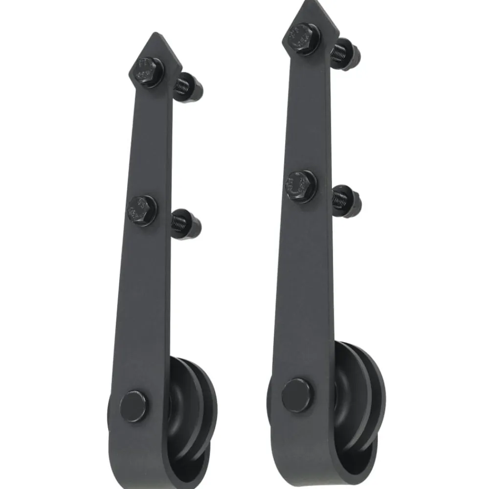 vidaXL Materiales De Construcción-Kit de herrajes para puertas correderas acero 183 cm