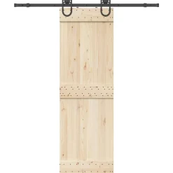 vidaXL Kit de herrajes para puertas correderas acero negro 183 cm Hot