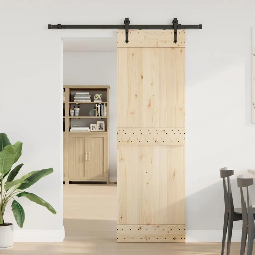 vidaXL Materiales De Construcción-Kit de herrajes para puertas correderas acero negro 152,5 cm