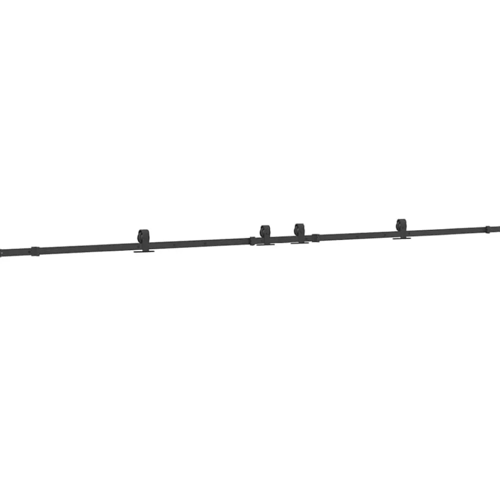 vidaXL Kit de herrajes para puertas correderas acero negro 366 cm Discount