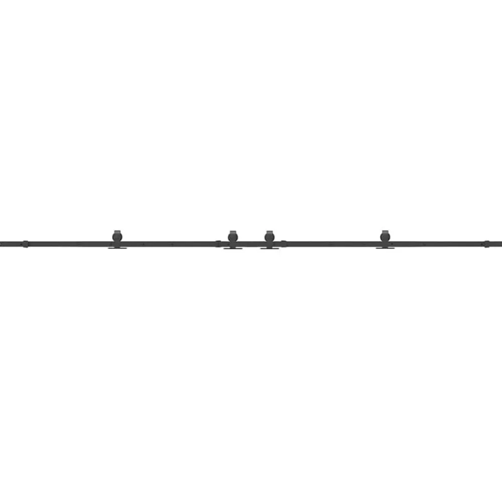 vidaXL Kit de herrajes para puertas correderas acero negro 366 cm Discount