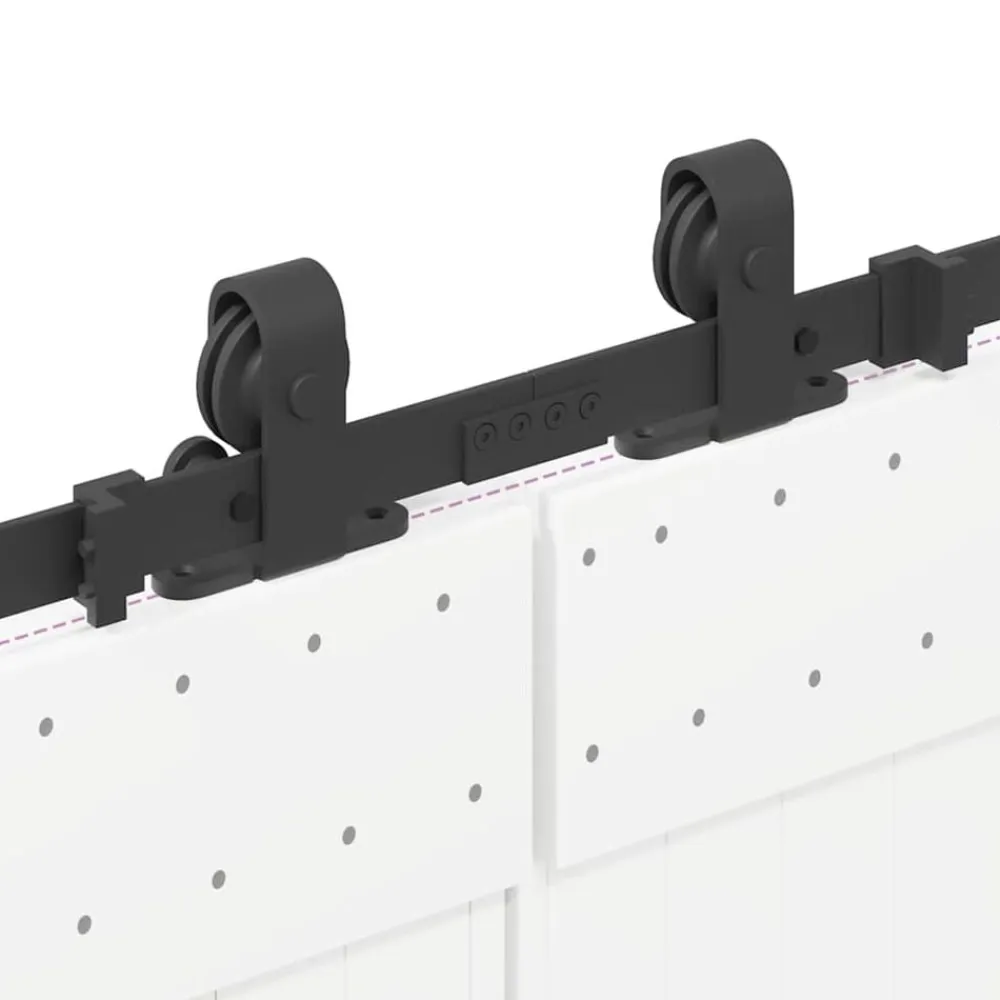 vidaXL Kit de herrajes para puertas correderas acero negro 366 cm Discount