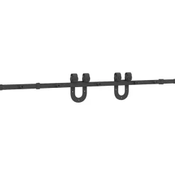 vidaXL Materiales De Construcción-Kit de herrajes para puertas correderas acero negro 183 cm