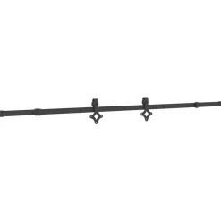 vidaXL Kit de herrajes para puertas correderas acero negro 213,5 cm New