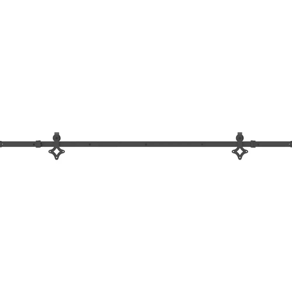 vidaXL Kit de herrajes para puertas correderas acero negro 213,5 cm New