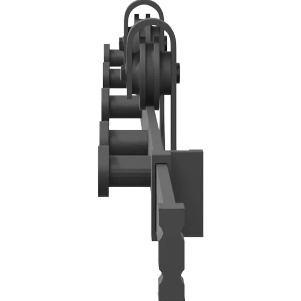 vidaXL Kit de herrajes para puertas correderas acero negro 213,5 cm New
