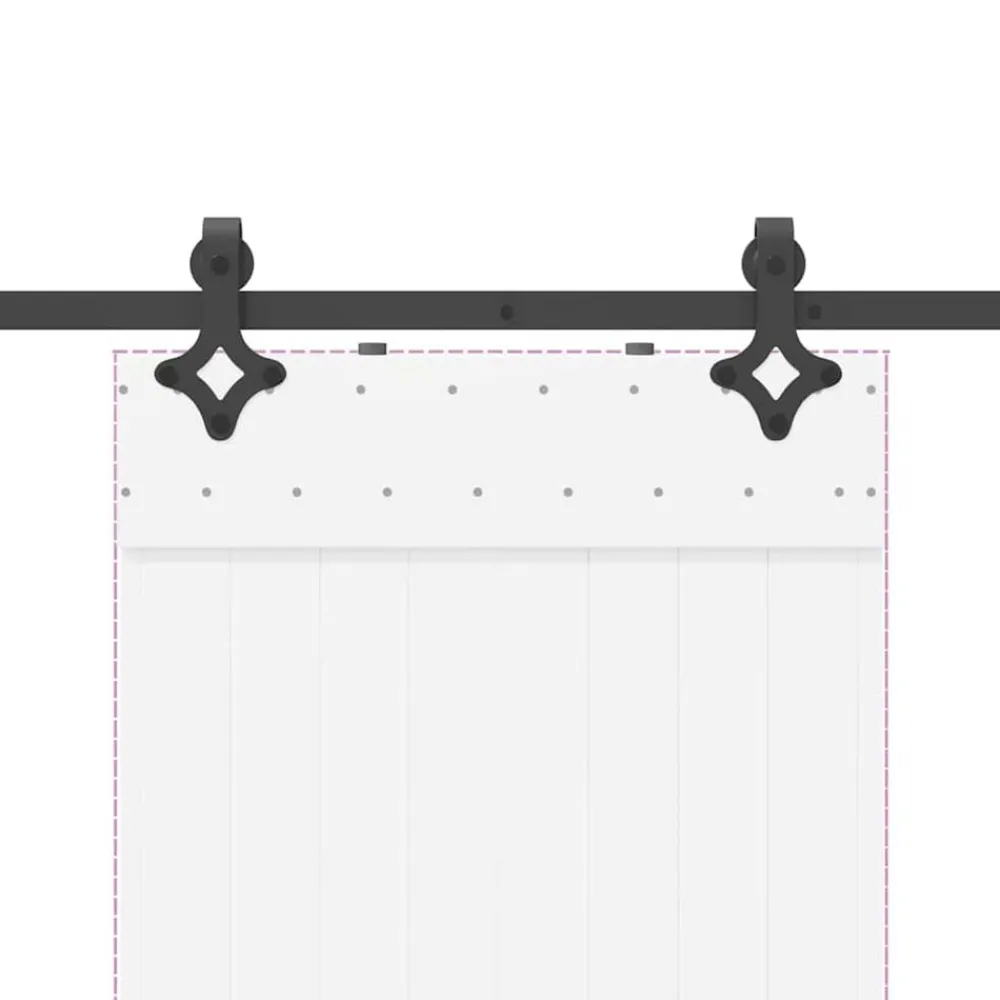 vidaXL Kit de herrajes para puertas correderas acero negro 213,5 cm New
