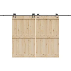 vidaXL Kit de herrajes para puertas correderas acero negro 366 cm Outlet