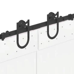 vidaXL Kit de herrajes para puertas correderas acero negro 366 cm Outlet