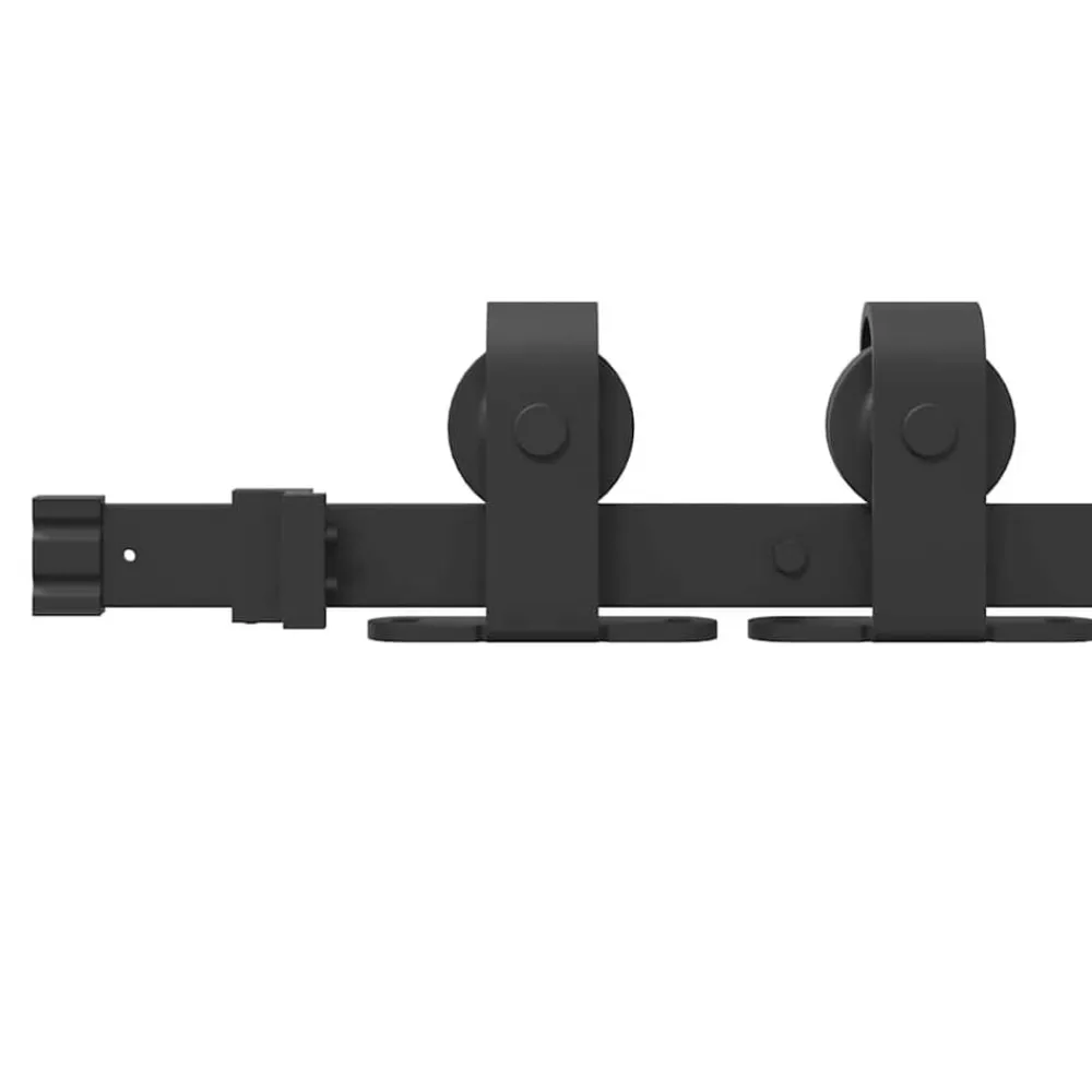 vidaXL Kit de herrajes para puertas correderas acero negro 183 cm Sale