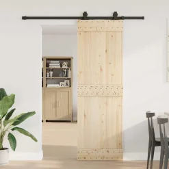 vidaXL Kit de herrajes para puertas correderas acero negro 183 cm Sale