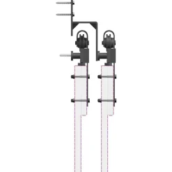 vidaXL Materiales De Construcción-Kit de herrajes para puertas correderas acero negro 152,5 cm