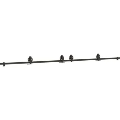 vidaXL Kit de herrajes para puertas correderas acero negro 366 cm Hot