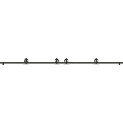 vidaXL Kit de herrajes para puertas correderas acero negro 366 cm Hot