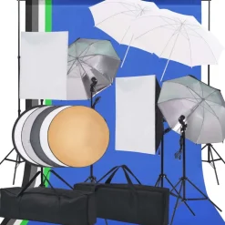 vidaXL Cámaras Y Objetivos-Kit de iluminación de estudio de fotografía