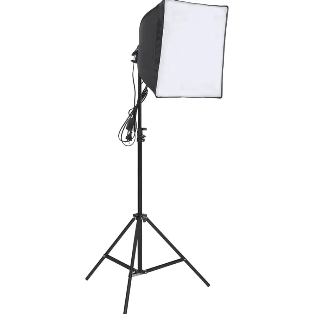 vidaXL Cámaras Y Objetivos-Kit de iluminación de estudio con trípode y softbox