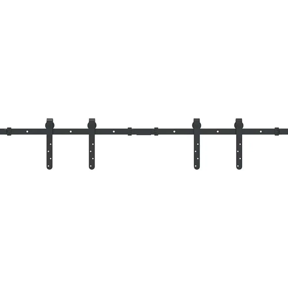 vidaXL Accesorios De Bricolaje-Kit de puerta corredera de armario acero carbono 122 cm