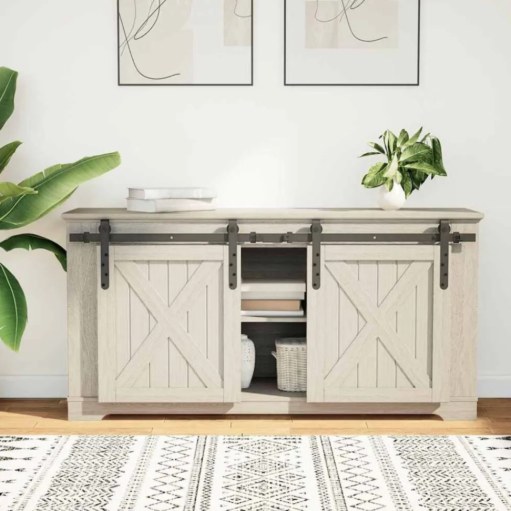 vidaXL Accesorios De Bricolaje-Kit de puerta corredera de armario acero carbono 122 cm