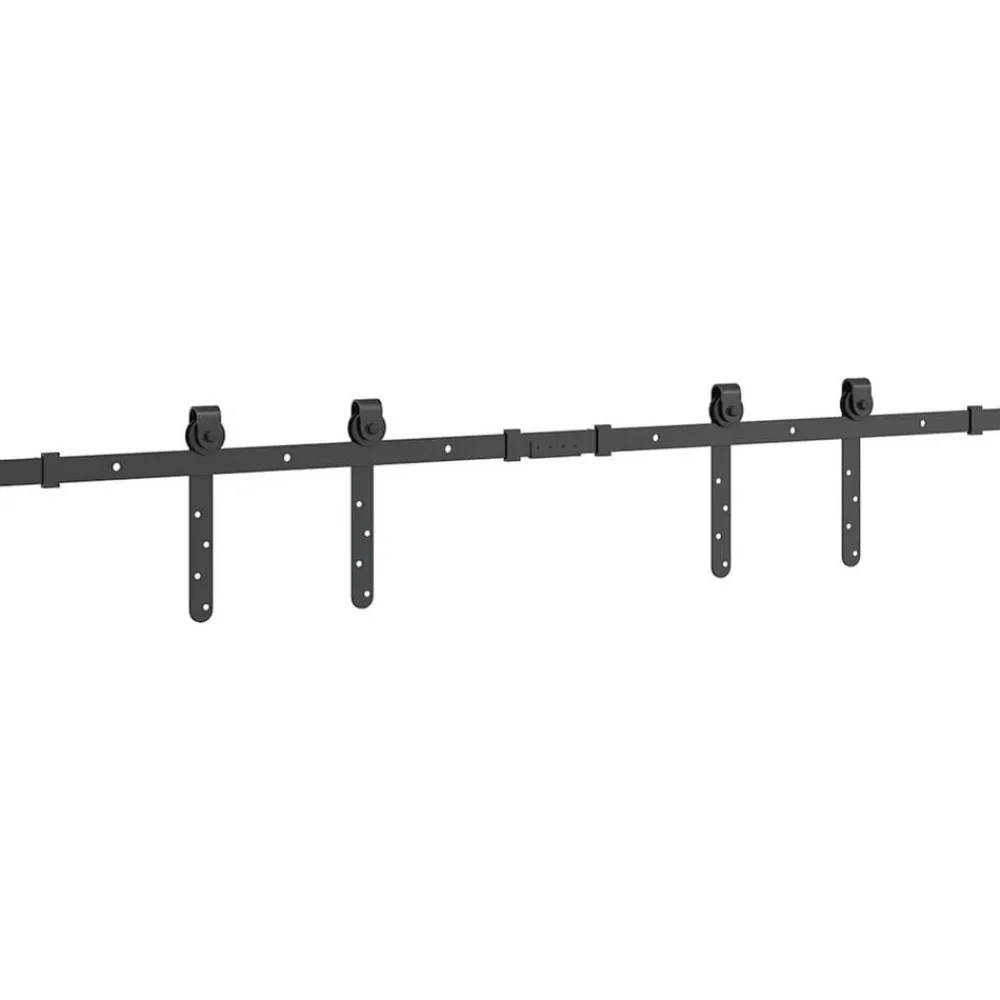 vidaXL Accesorios De Bricolaje-Kit de puerta corredera de armario acero carbono 122 cm