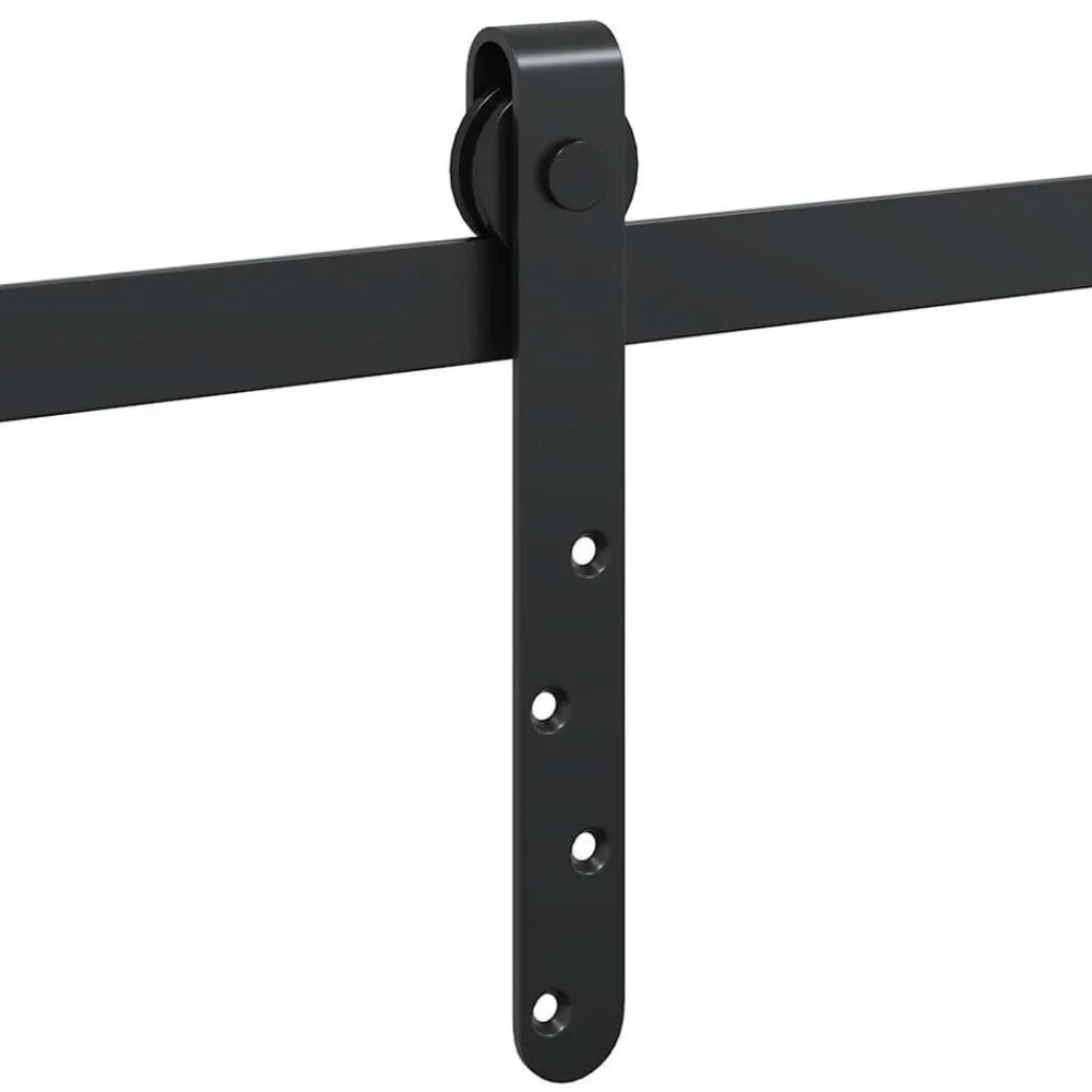 vidaXL Accesorios De Bricolaje-Kit de puerta corredera de armario acero carbono 122 cm
