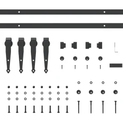vidaXL Kit de puerta corredera de armario acero carbono 122 cm Online