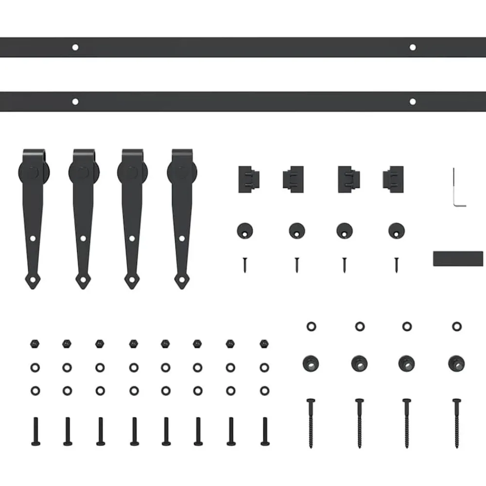 vidaXL Kit de puerta corredera de armario acero carbono 122 cm Online