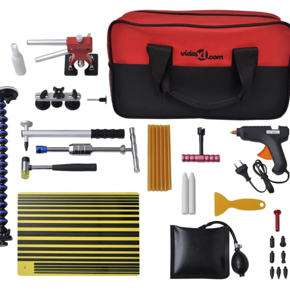 vidaXL Piezas Y Accesorios Para Vehículos-Kit de reparar abolladuras de coche con bolsa de transporte XXL