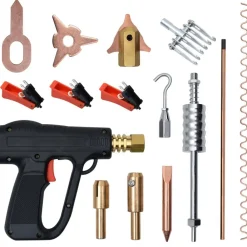 vidaXL Equipo & Herramientas De Taller-Kit de soldador para reparar abolladuras 86 piezas