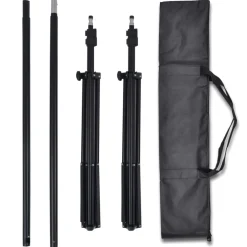 vidaXL Cámaras Y Objetivos-Kit estudio 3 telones fondo algodón estructura ajustable 3x5 m