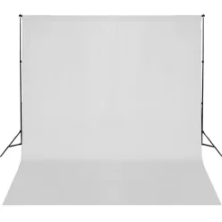 vidaXL Cámaras Y Objetivos-Kit estudio fotográfico con telón de fondo, lámparas y paraguas