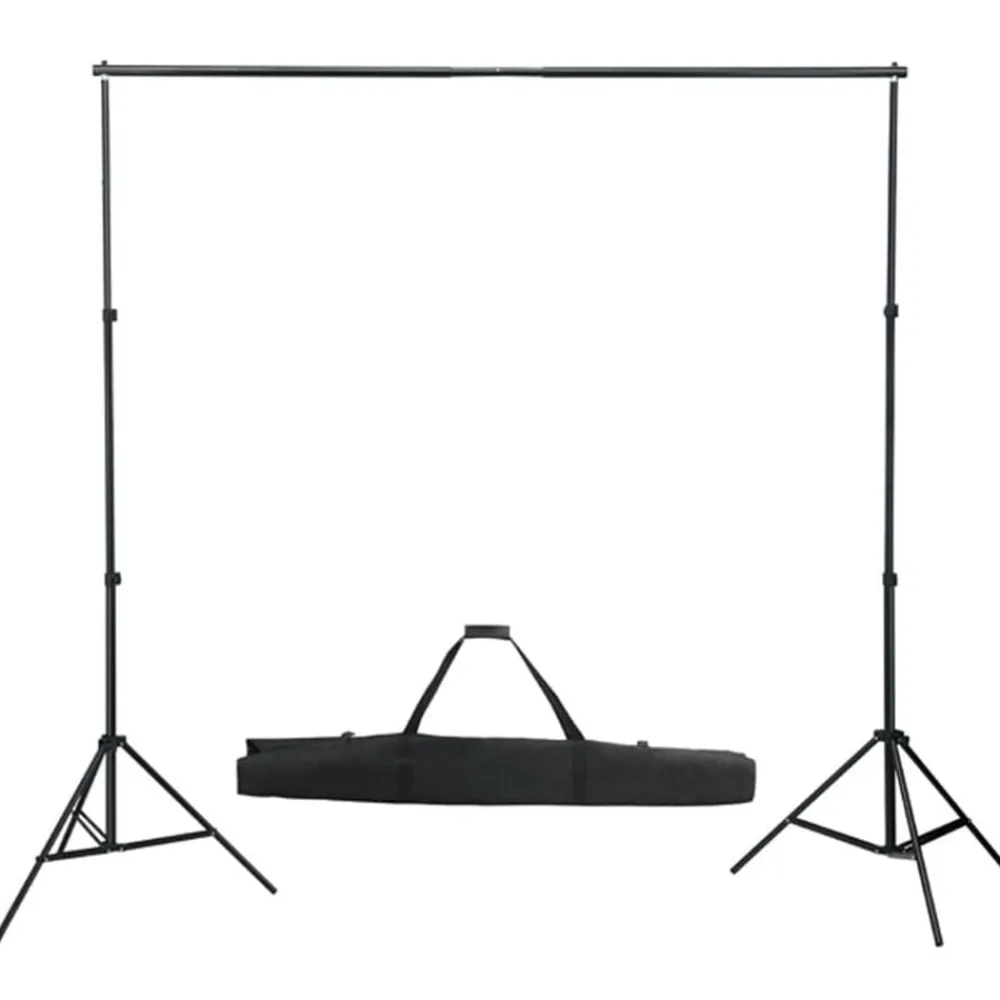 vidaXL Cámaras Y Objetivos-Kit estudio fotográfico lámparas, sombrillas, fondo y reflector