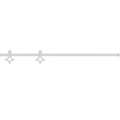 vidaXL Kit herrajes para puertas correderas de acero 183 cm Blanco Discount