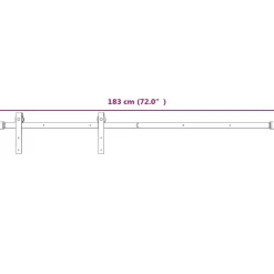 vidaXL Kit herrajes para puertas correderas de acero 183 cm Blanco Clearance