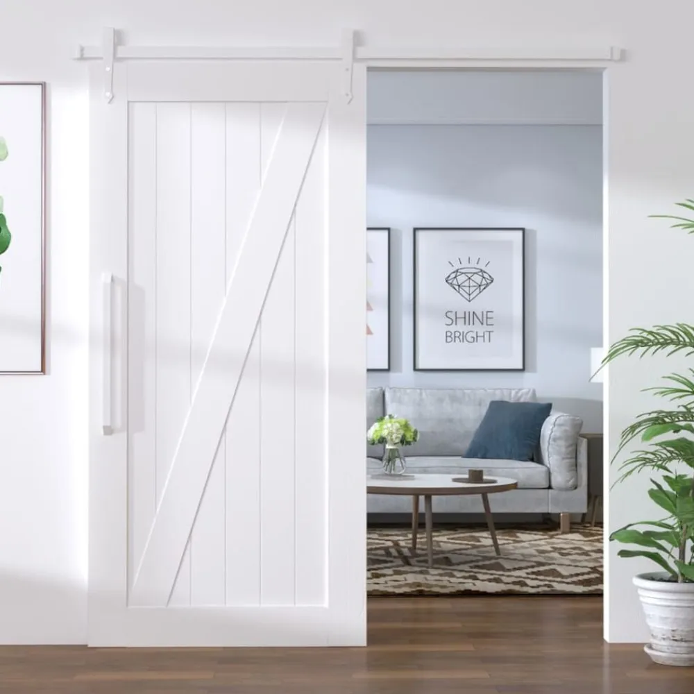 vidaXL Materiales De Construcción-Kit herrajes para puertas correderas de 200 cm de acero