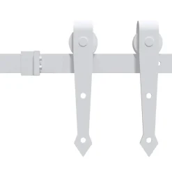 vidaXL Materiales De Construcción-Kit herrajes para puertas correderas de 200 cm de acero