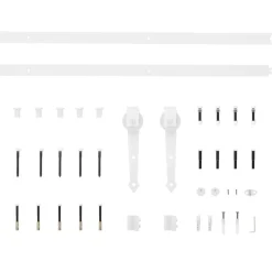 vidaXL Materiales De Construcción-Kit herrajes para puertas correderas de 200 cm de acero