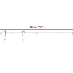 vidaXL Materiales De Construcción-Kit herrajes para puertas correderas de 200 cm de acero